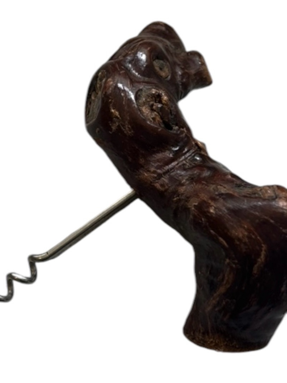 Vintage French Grapevine Burl Wood Corkscrew